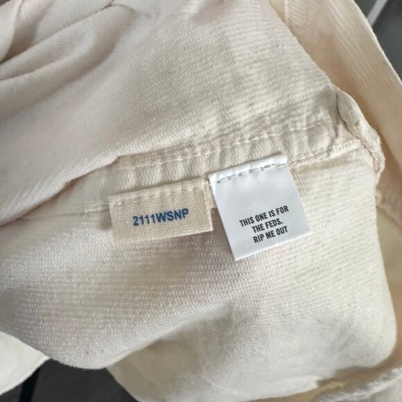 Taylor Stitch The Western Pincord Natural Long Sleeve Shirt 38 NEW Pearl Snap - Picture 7 of 7